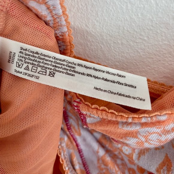 Free People Intimately Orange Cotton Floral bra - Picture 2 of 5